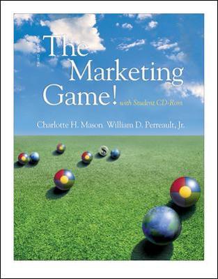 Book cover for The Marketing Game, Windows Version