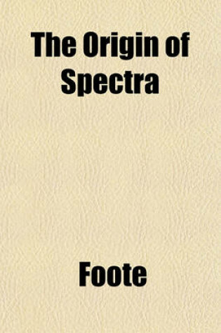 Cover of The Origin of Spectra