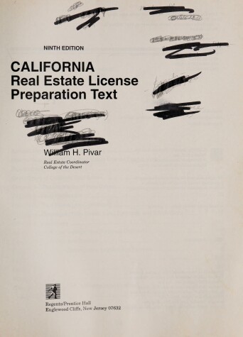 Book cover for California Real Estate License Prep Text