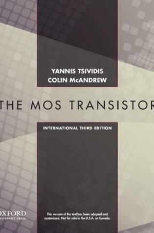 Cover of Operation and Modeling of the MOS Transistor, Third Edtion International Edition