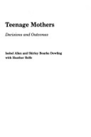 Cover of Teenage Mothers