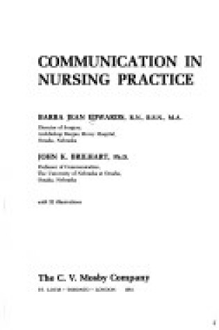 Cover of Communication in Nursing Practice