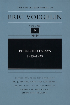 Cover of Published Essays, 1929-1933 (CW8)