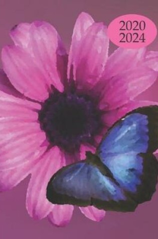 Cover of 2020-2024 Five Year Planner Monthly Calendar Butterfly Goals Agenda Schedule Organizer