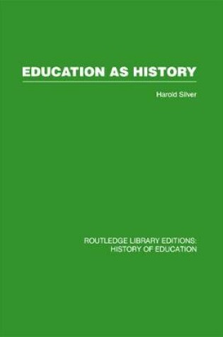 Cover of Education as History