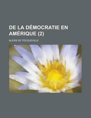 Book cover for de la Democratie En Amerique (2)