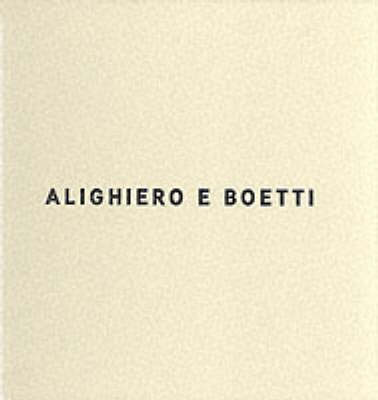Book cover for Alighiero E. Boetti
