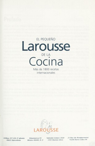 Book cover for Pequeo Larousse de La Cocina