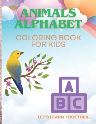 Book cover for Animals Alphabet. Coloring Book For Kids