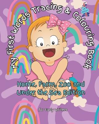 Book cover for My First Words Tracing and Coloring Book