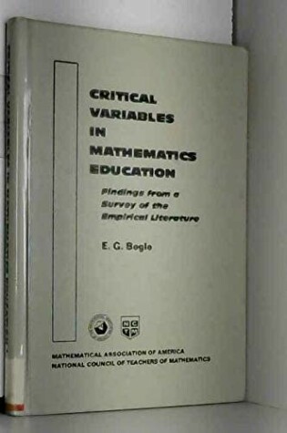 Cover of Critical Variables in Mathematics Education