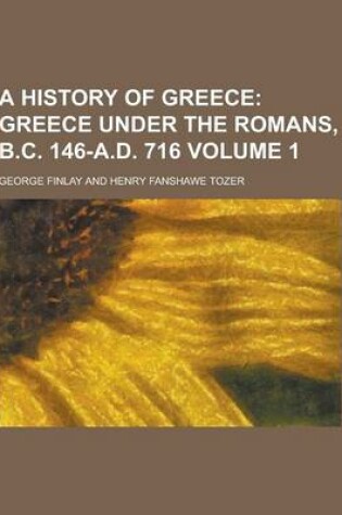 Cover of A History of Greece Volume 1