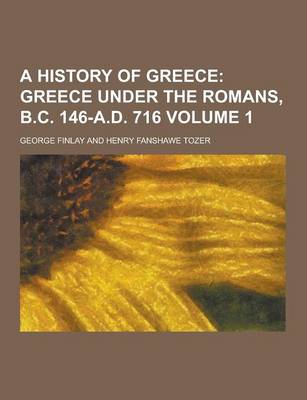 Book cover for A History of Greece Volume 1