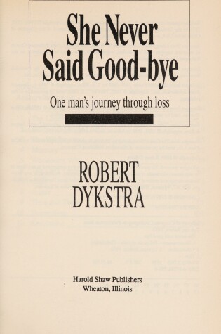 Cover of She Never Said Good-Bye