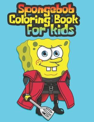 Book cover for spongebob coloring book for kids