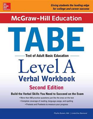 Book cover for McGraw-Hill Education Tabe Level a Verbal Workbook, 2nd Edition