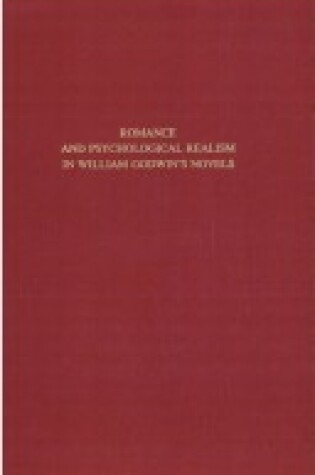 Cover of Romance and Psychological Realism in William Godwin's Novels