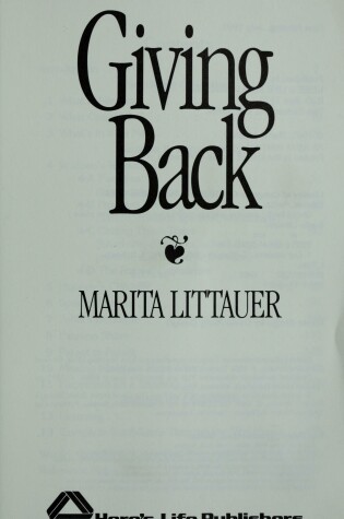 Cover of Giving Back