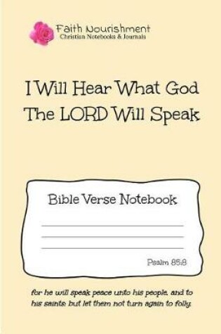 Cover of I Will Hear What God the Lord Will Speak