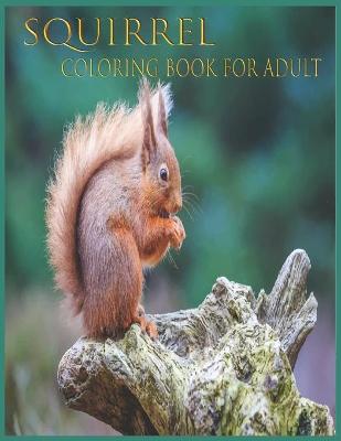 Book cover for squirrel coloring book for adult