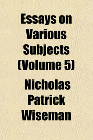 Cover of Essays on Various Subjects (Volume 5)