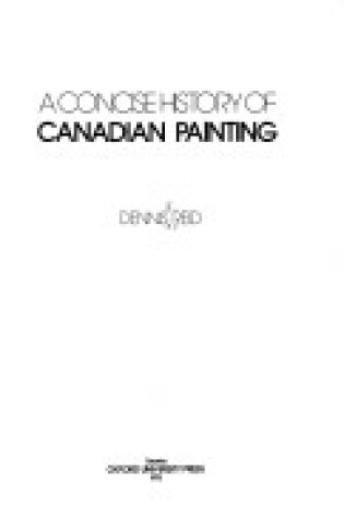 Cover of Concise History of Canadian Painting