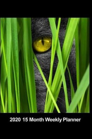 Cover of Plan On It 2020 Weekly Calendar Planner -Gray Cat Playing Peek A Boo