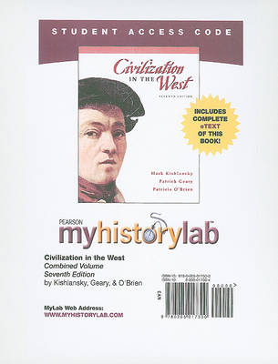 Book cover for MyLab History with Pearson eText -- Standalone Access Card -- for Civilization in the West, Combined Volume