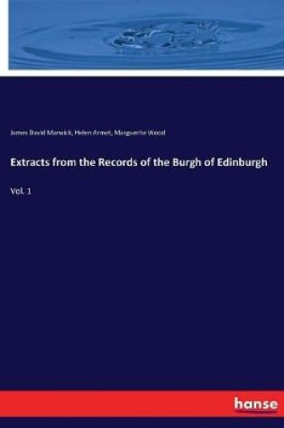 Cover of Extracts from the Records of the Burgh of Edinburgh