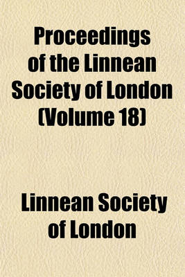 Book cover for The Journal of the Linnean Society; Zoology Volume 18