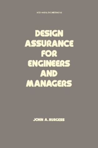 Cover of Design Assurance for Engineers and Managers