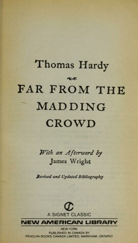 Book cover for Hardy Thomas : Far from the Madding Crowd (Sc)