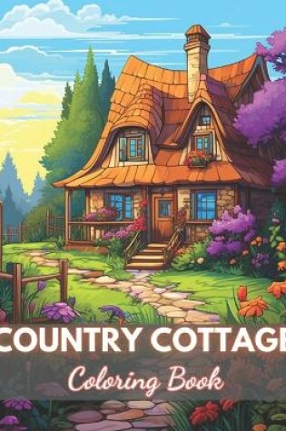 Cover of Country Cottage Coloring Book For Adults