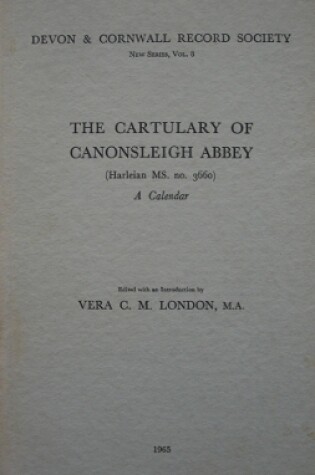 Cover of The Cartulary of Canonsleigh Abbey