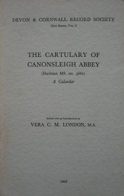 Book cover for The Cartulary of Canonsleigh Abbey