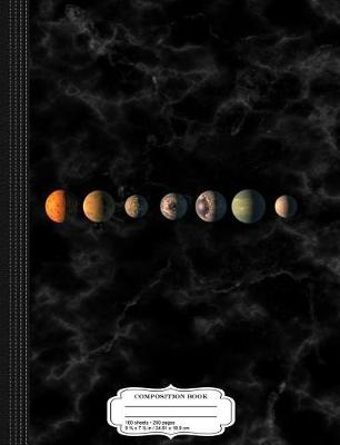 Book cover for Trappist-1 7 Planet Lineup Composition Notebook