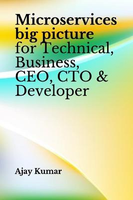 Book cover for Microservices big picture for Technical, Business, CEO, CTO & Developer