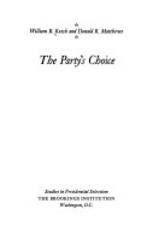 Cover of Party's Choice