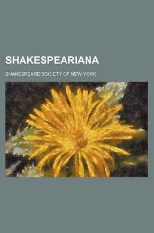 Cover of Shakespeariana Volume 10