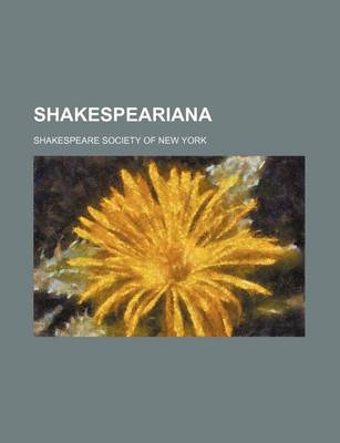 Book cover for Shakespeariana Volume 10