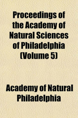 Cover of Proceedings of the Academy of Natural Sciences of Philadelphia Volume 12