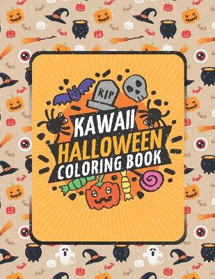 Book cover for Kawaii Halloween Coloring Book