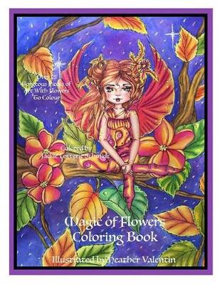 Book cover for Magic Of Flowers Coloring Book