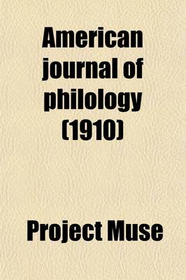 Book cover for American Journal of Philology (Volume 31)