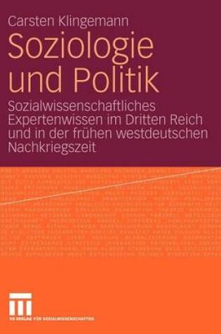 Cover of Soziologie Und Politik