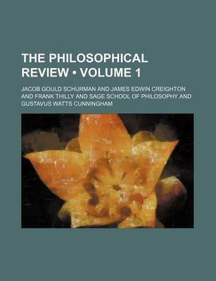 Book cover for The Philosophical Review (Volume 1)