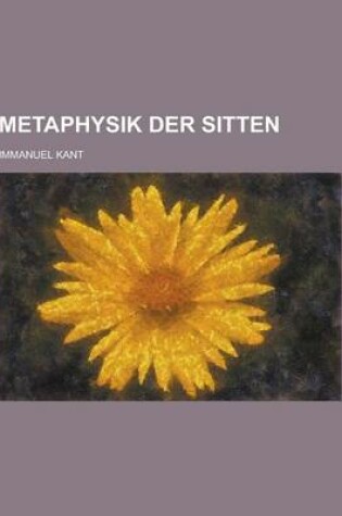 Cover of Metaphysik Der Sitten