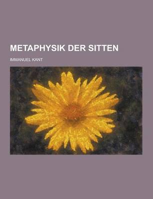 Book cover for Metaphysik Der Sitten