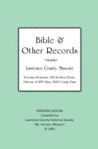 Cover of Lawrence County Missouri Bible & Other Records