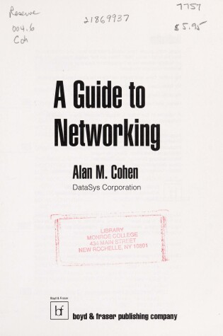 Cover of Guide to Networking